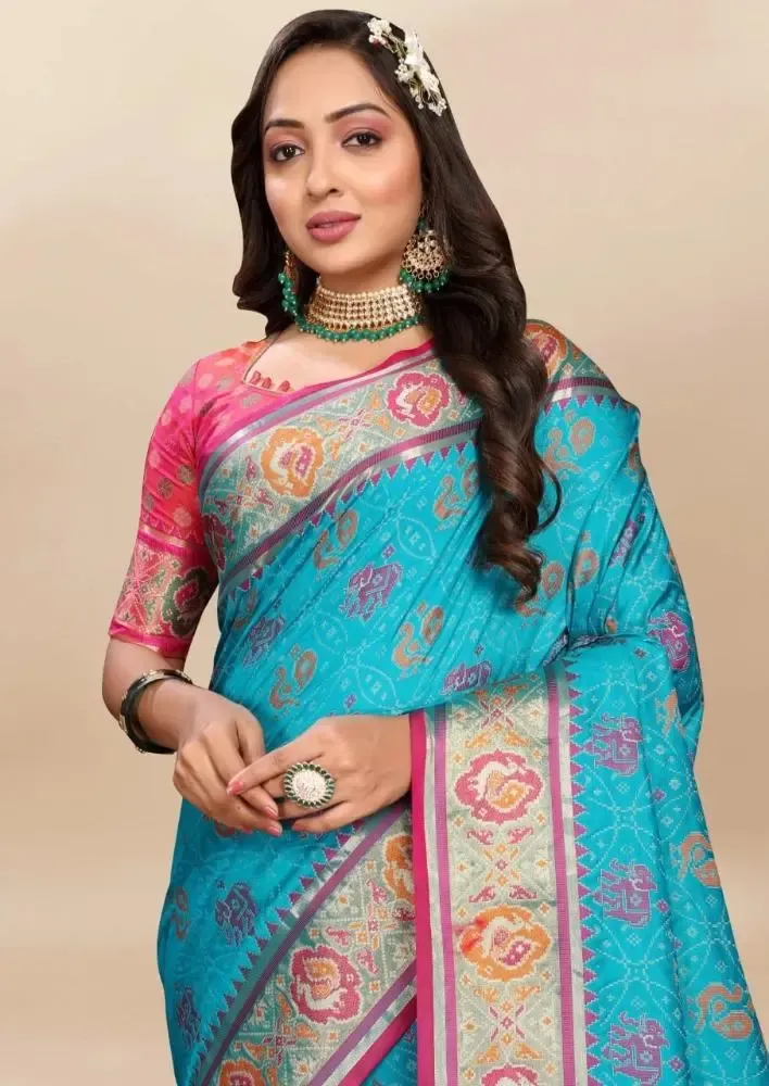 VERSATILE-MEENAKARI-ZARI-PATOLA-SILK-SAREE-